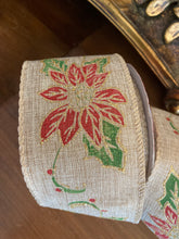 Load image into Gallery viewer, Christmas Poinsettia Ribbon