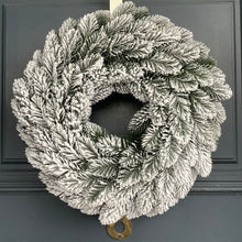 Load image into Gallery viewer, Snow Flocked Pine Wreath