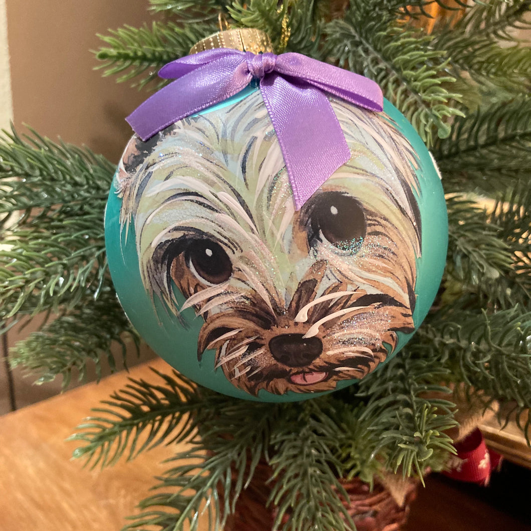 Turquoise Dog Decoration