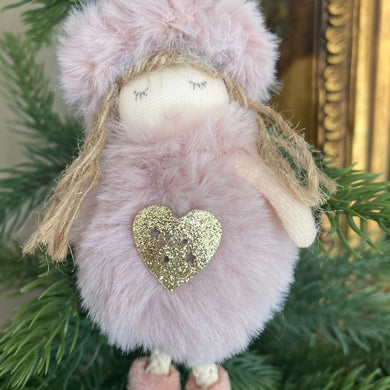 Pink Fluffy Girl Decoration