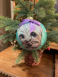 Turquoise Dog Decoration