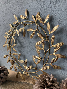 Metal Leaf Wreath