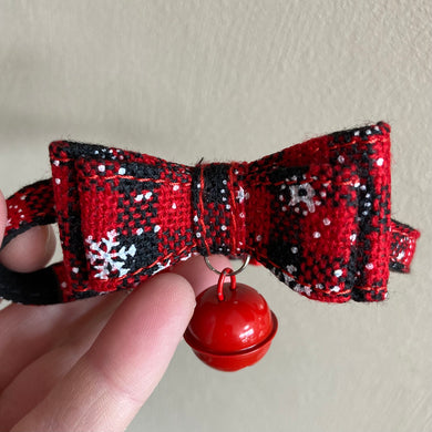 Christmas Cat Collar Bow Tie