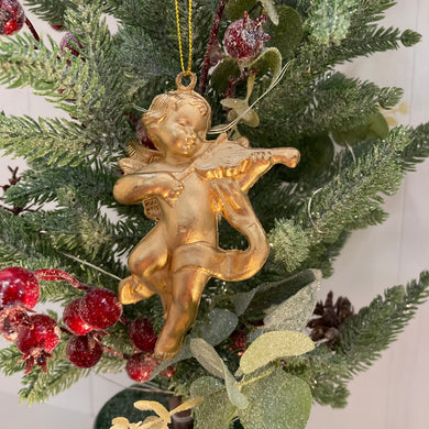 Gold Cherub Tree Decoration