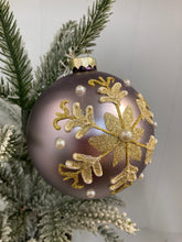 Load image into Gallery viewer, Snowflake Mauve Bauble