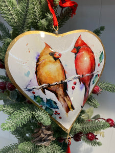 Cardinal Tin Heart