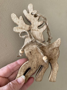 Wooden Reindeer Deco