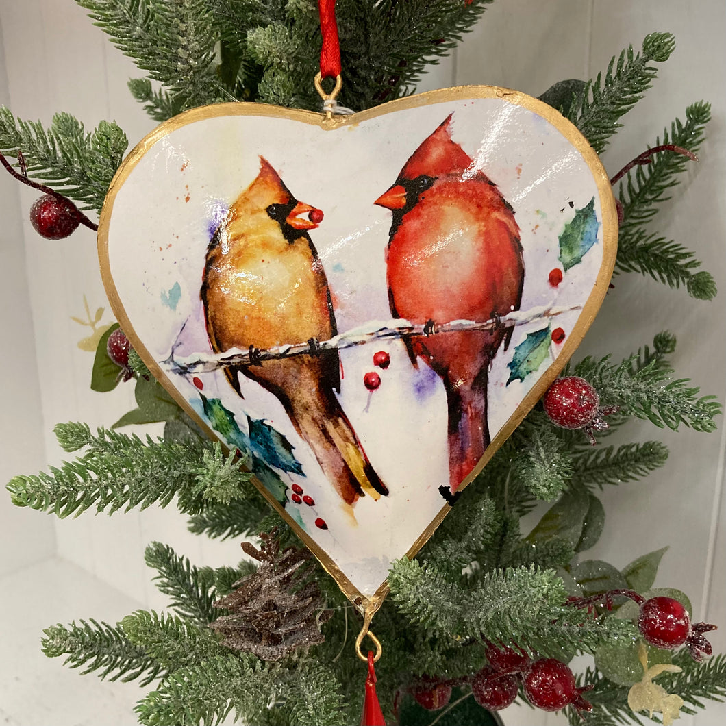 Cardinal Tin Heart