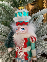 Load image into Gallery viewer, Glass Nutcracker Tree Decoration