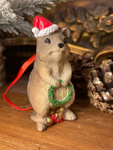 Quokka Holding a Wreath