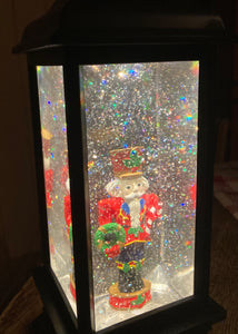 Nutcracker Glitter Lantern by RAZ LED