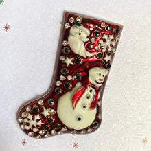 Load image into Gallery viewer, Jewelled Stocking Brooch