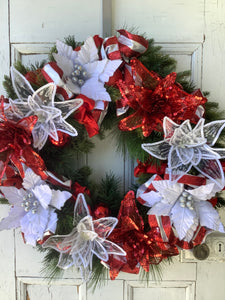 Red and White Wreath