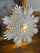 Load image into Gallery viewer, Wooden Snowflake LED