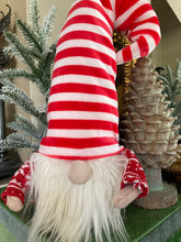 Load image into Gallery viewer, Striped Hat Gnome with a White Beard