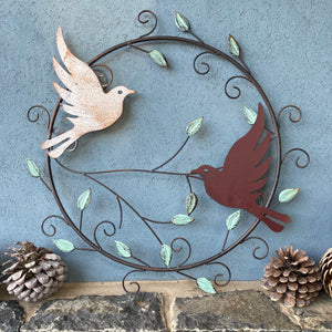 Metal Dove Wreath