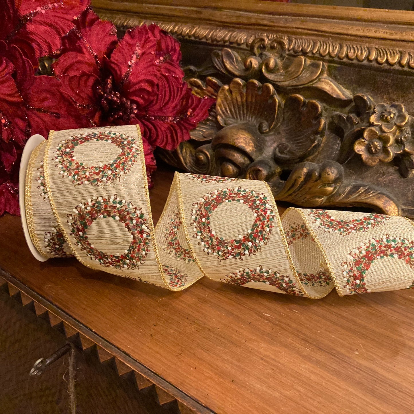 Gold Wreath Ribbon