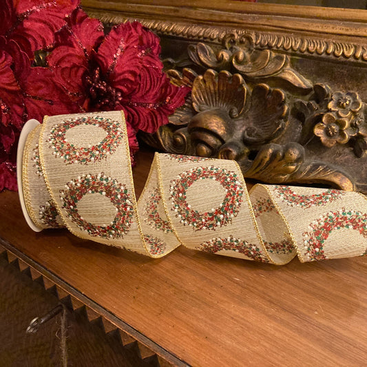 Gold Wreath Ribbon