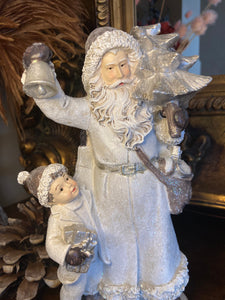 Santa with Boy Ornament