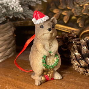 Quokka Holding a Wreath