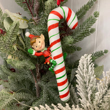 Load image into Gallery viewer, Candy Cane with Waving Elf