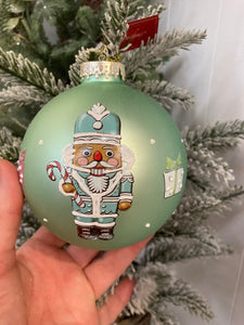 Glass Bauble with Nutcrackers