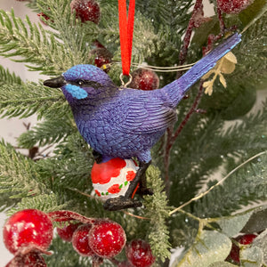 Blue Wren Tree Decoration