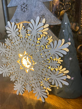 Load image into Gallery viewer, Wooden Snowflake LED