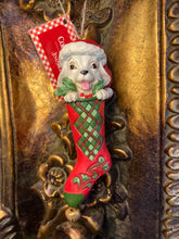 Load image into Gallery viewer, Dog in Stocking Decoration