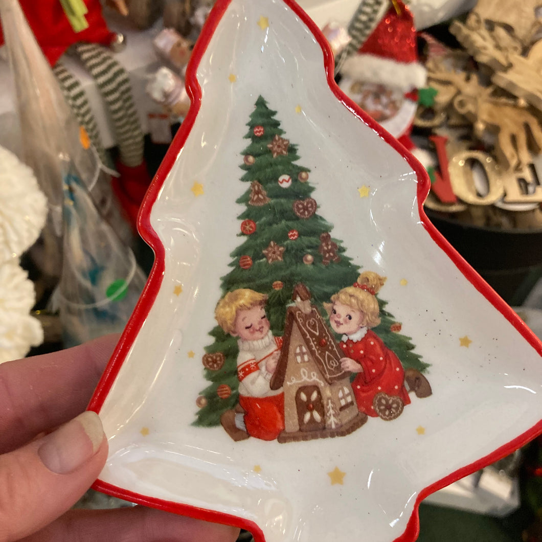 Small Christmas Tree Plate