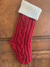 Load image into Gallery viewer, Red Knitted Stocking