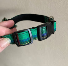 Load image into Gallery viewer, Green Tartan Dog Collar Bow Tie