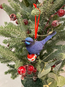 Blue Wren Tree Decoration