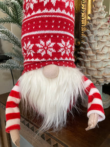 Gnome Red Snowy Hat