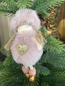 Pink Fluffy Girl Decoration