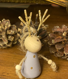 Wooden Reindeer Mauve