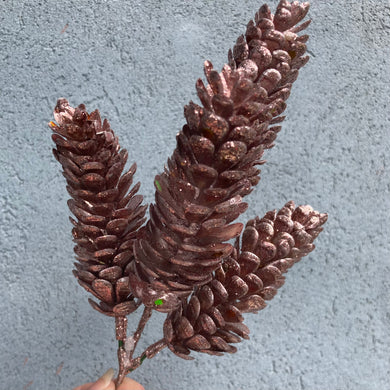 Rose Gold Pinecone Pick