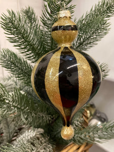 Gold Black Striped Decoration