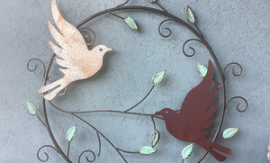 Metal Dove Wreath