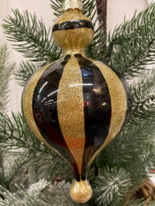 Gold Black Striped Decoration